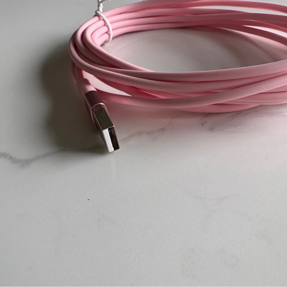 NWOT Pink Lightning to USB Cable (10 ft)